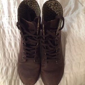 Brown leather doc martens